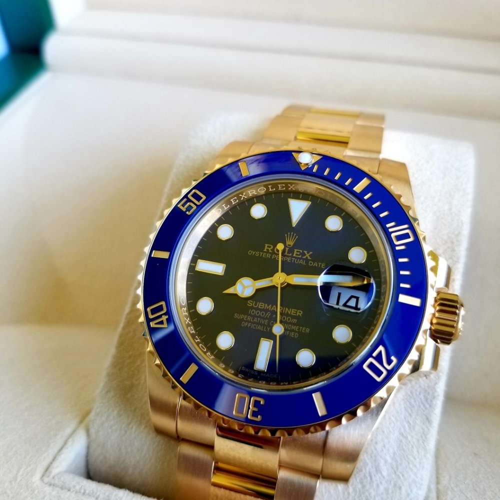 Rolex Submariner Yellow Gold 18k Blue Dial - Picture 7 of 9